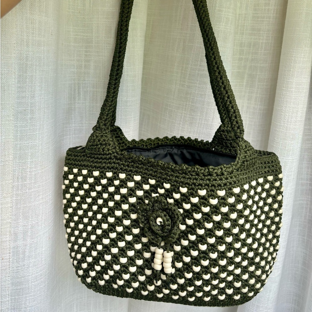 Vintage Handmade Crochet Handbag - Picture 2 of 6